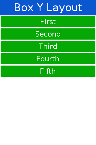 BoxLayout Y
