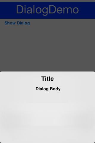 Custom Dialog positioned