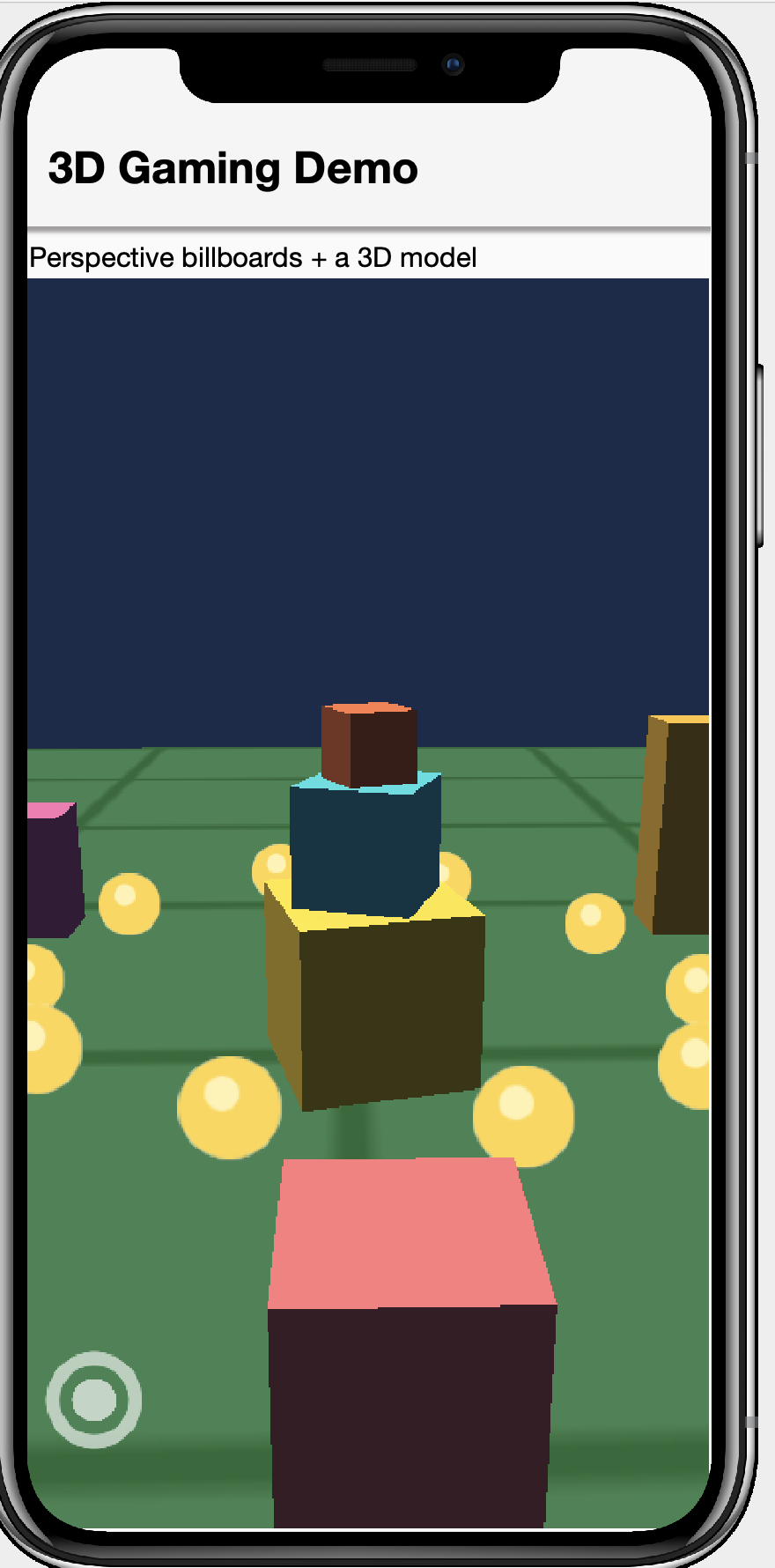 The 3D sample: a textured grid ground